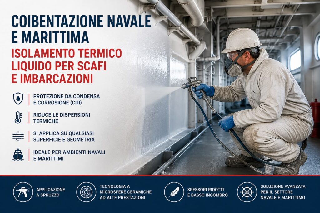 Coibentazione navale con il rivestimento termico liquido TEMP-COAT 101