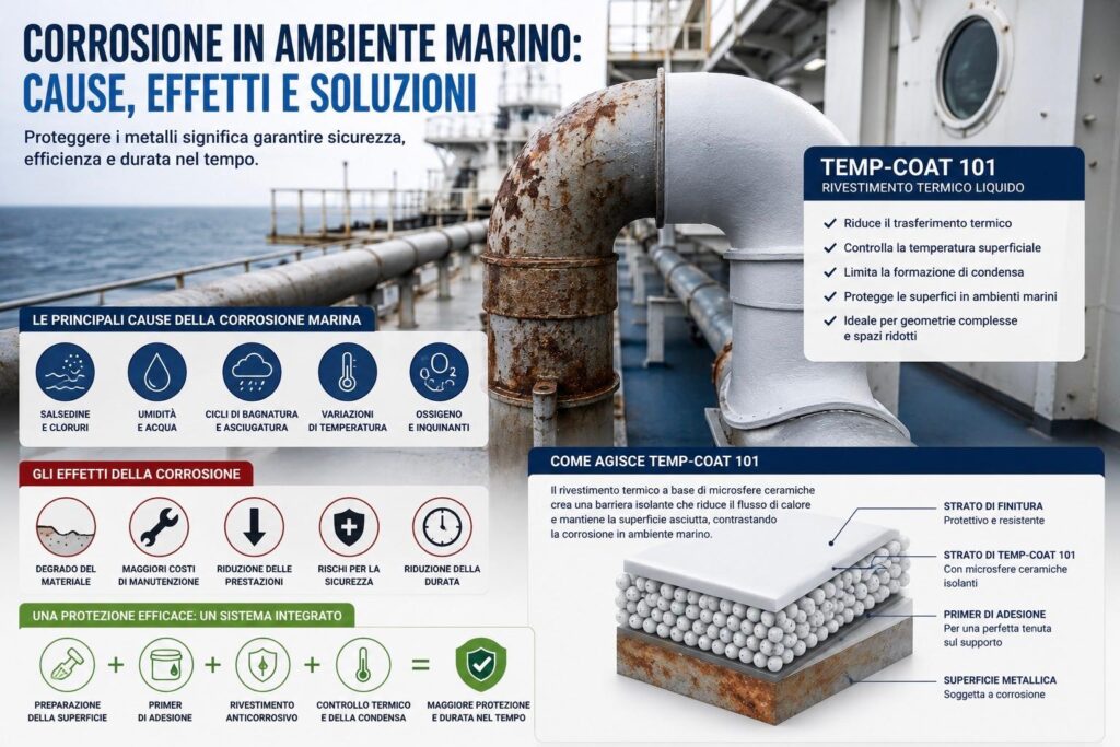 Soluzione per il controllo della corrosione in ambiente marino con il rivestimento termico liquido TEMP-COAT 101