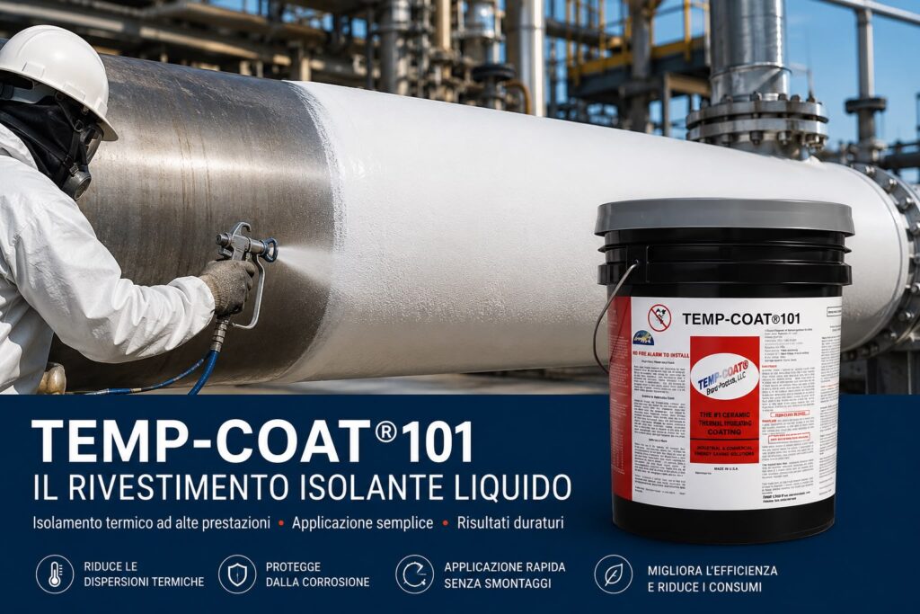 Rivestimento termico liquido TEMP-COAT 101 per il controllo delle dispersioni ed efficienza energetica