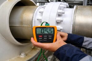 Flangia rivestita con il rivestimento termico liquido TEMP-COAT 101 per la riduzione delle dispersioni termiche