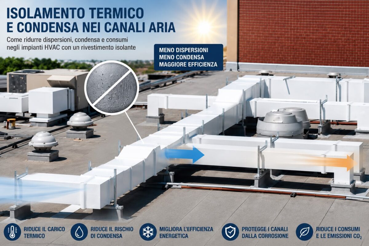 Isolamento termico canali aria con il rivestimento termico liquido temp coat 101