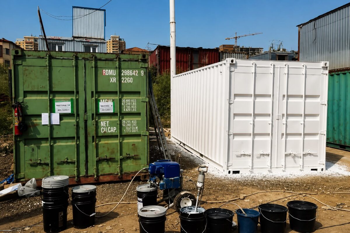 Caso studio isolamento termico container marittimo con l'isolamento termico temp coat 101